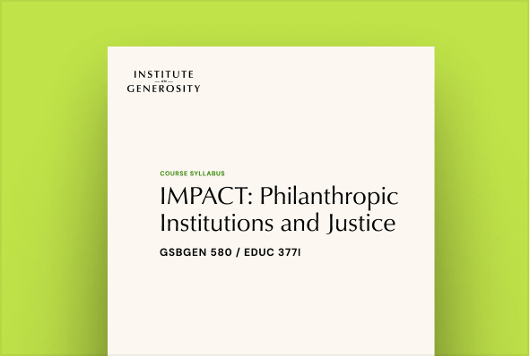 IMPACT: Philanthropic Institutions and Justice Syllabus