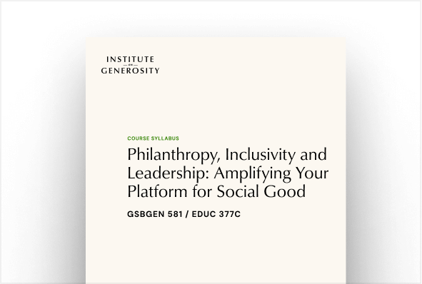 Philanthropy, Inclusivity and Leadership: Amplifying Your Platform for Social Good